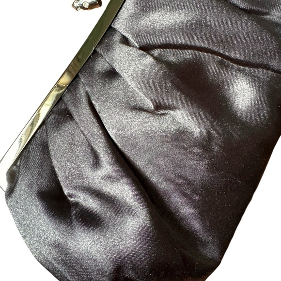 Wet Seal Black Faux Satin Clutch - Picture 4 of 6